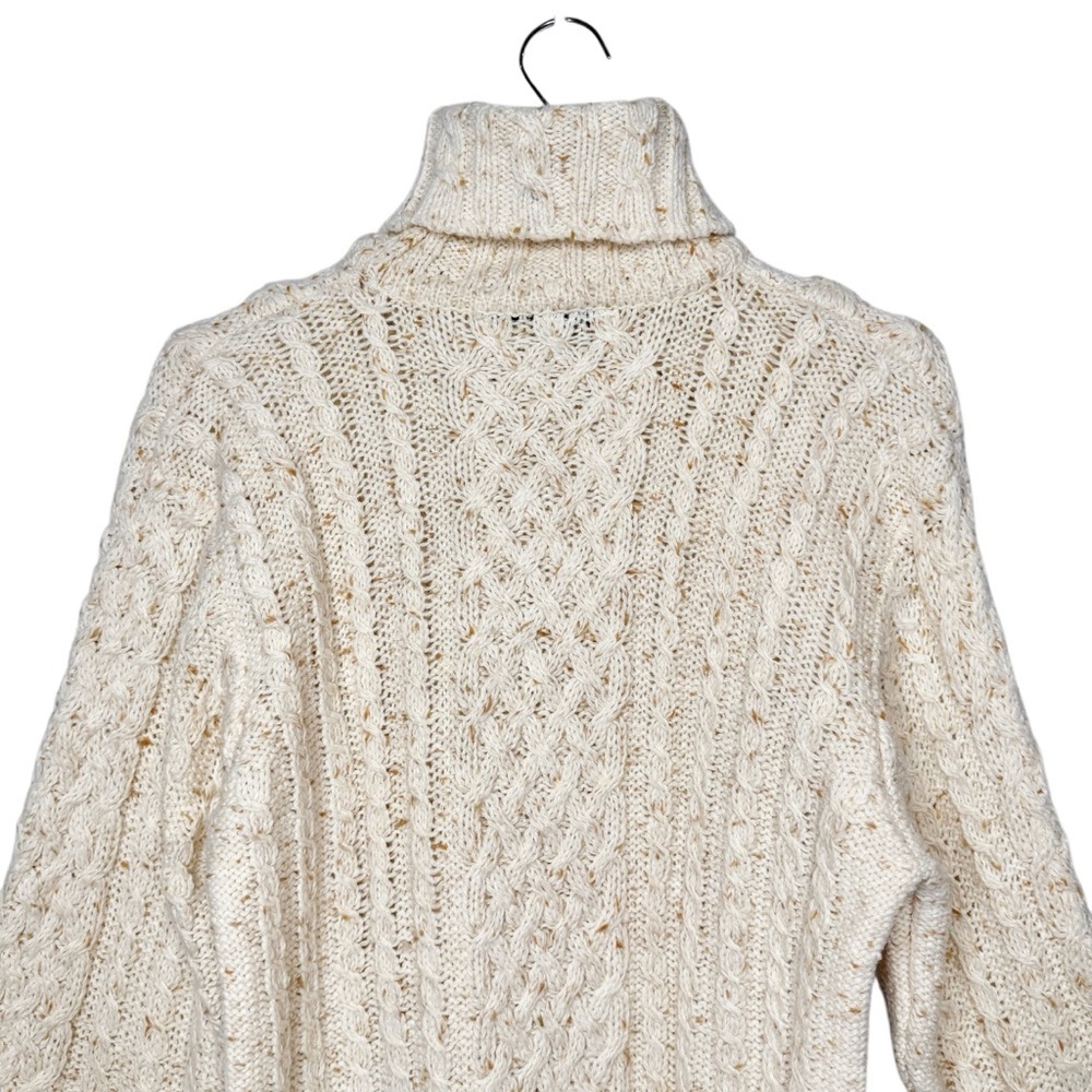 Vintage Liz Sport Vintage Women’s Wool Turtleneck Chunky Cable Knit Sweater Sz M - Picture 8 of 10